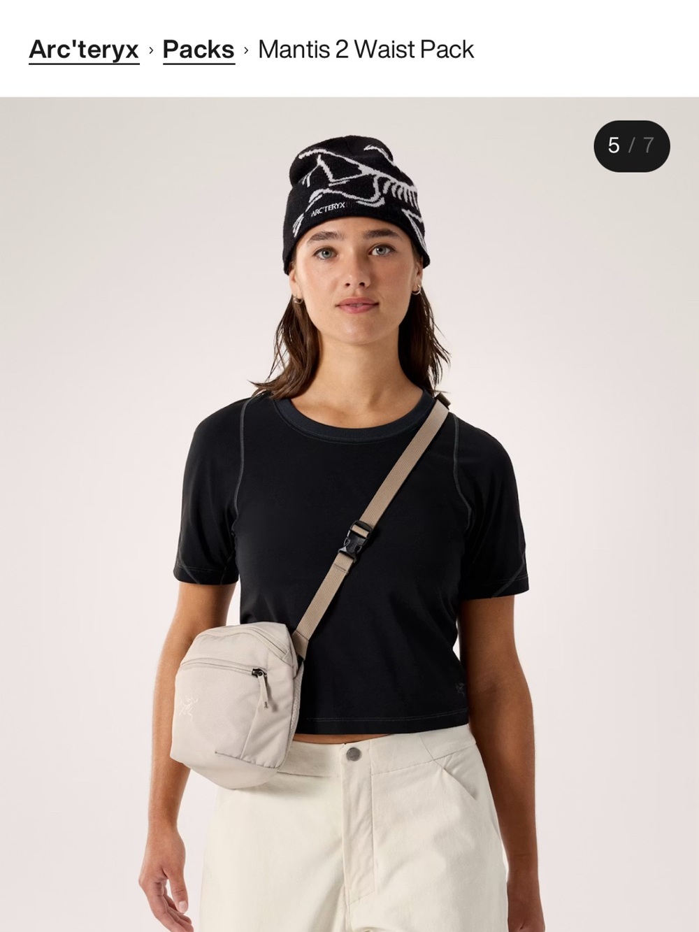 Arc'teryx Grey Mantis Crossbody Sling Bag - Picture 2 of 3